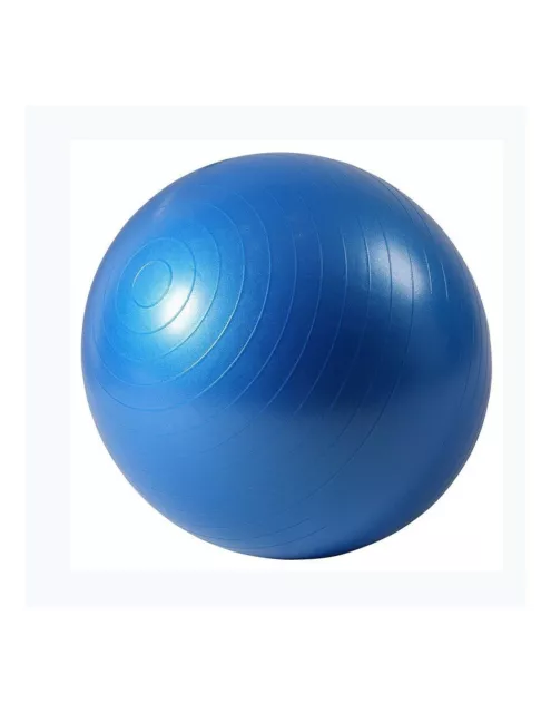 Ballon de Gymnastique Anti-éclatement Bleu 45 à 65 cm + Pompe Fitness Yoga Sport