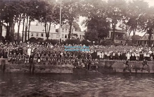 Foto-AK Dampferpartie von Bremen nach Braake ? 1916 vom Lazarett aus