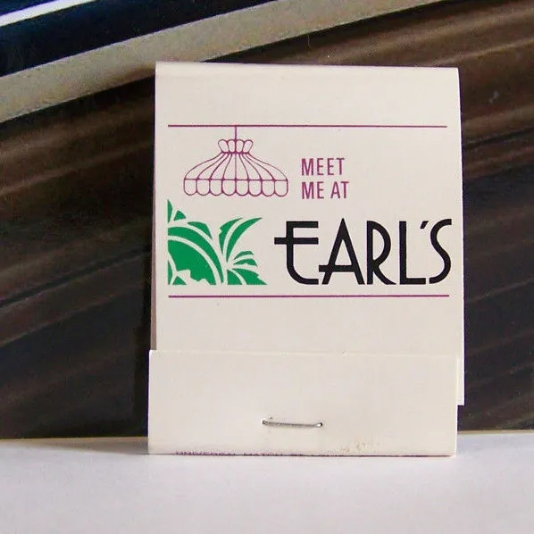 Rare Vintage Matchbook Meet Me At Earl's On Tap Nice Design Beer Pub Bar Joint