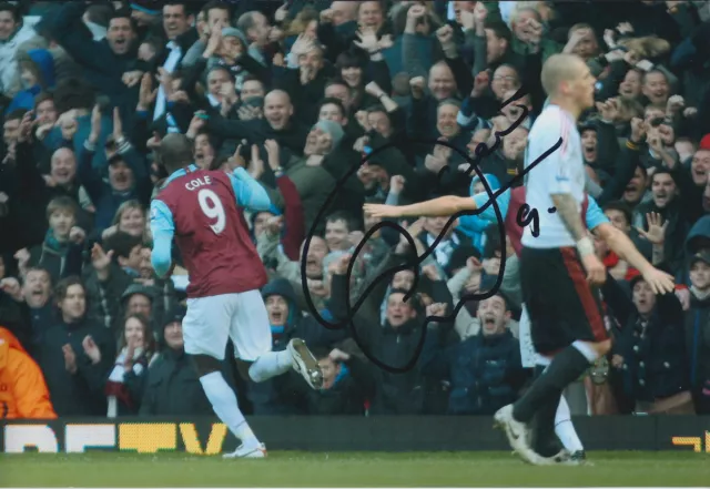 Carlton COLE Signed Autograph 12x8 Photo AFTAL COA West Ham United Genuine