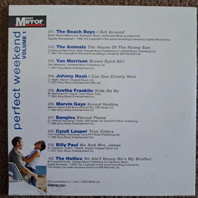VARIOUS - PERFECT Weekend Volume 1 - CD - Daily Mirror ‎– DMPWCD01 - UK ...