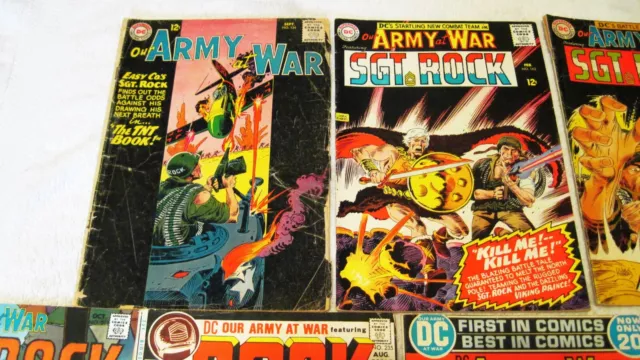 DC Comics-Our Army at War-Silver/Bronze-9 BK Lot