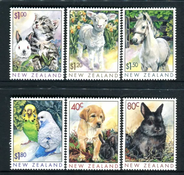 1999 New Zealand - Year of the Rabbit/Popular Pets MUH Set of 6 Stamps