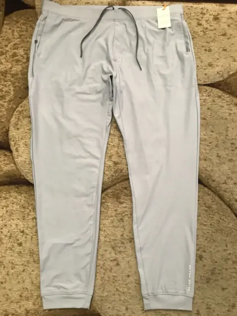 Peter Millar Crown Sport Stretch Active Jogger Pants Mens Size 2XL Gale Gray NWT