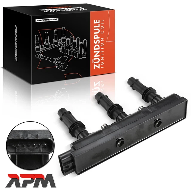 Bobina Di Accensione Per Opel Corsa D, Agila, Corsa C | Compatibile Con 1.0L Benzina 2000-2014, Codice OE 55573734, 7 Pin