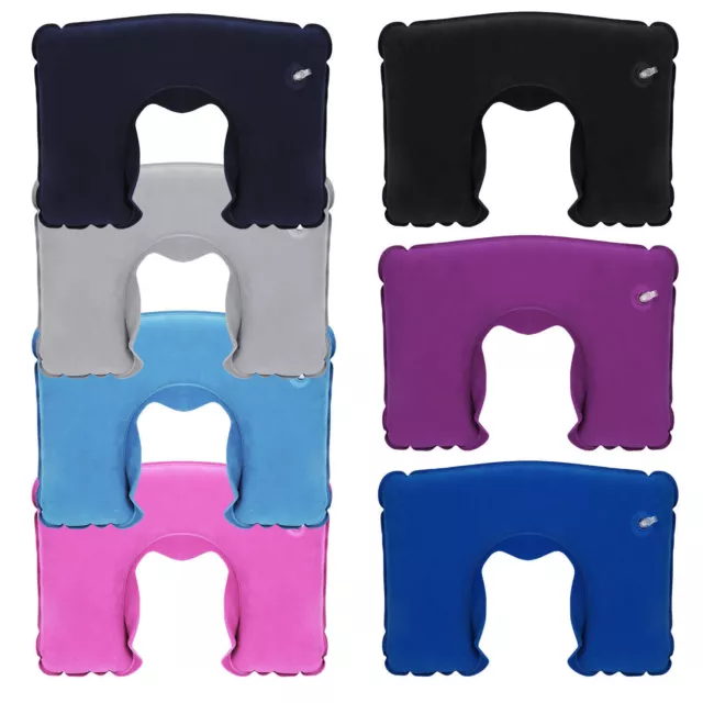 Travel Office Neck Support U Shaped Portable Inflatable Pillow Head Rest Cushion 2