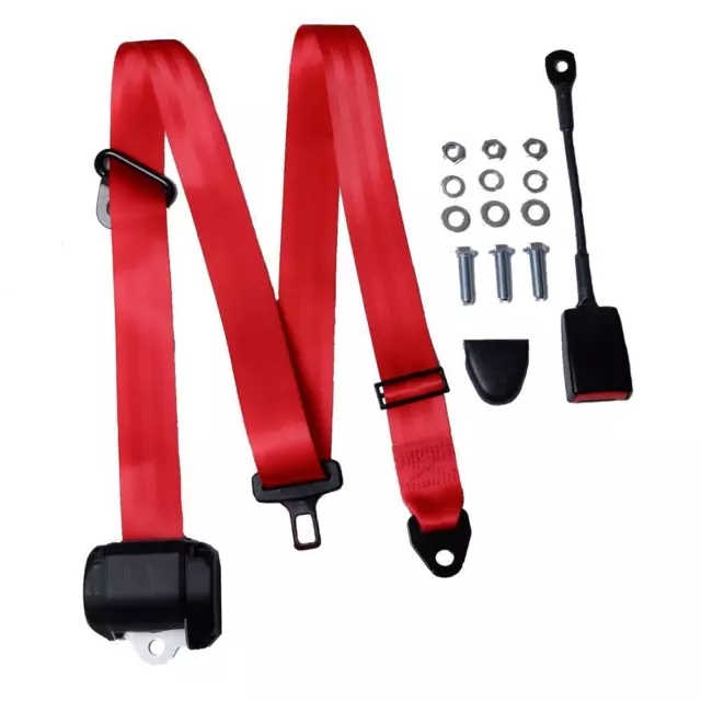 3 Point Ceinture Automatique de Sécurité Universel Rouge M la Sangle Tüv E