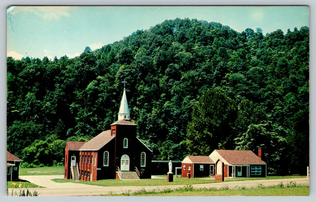 c1960s Holy Trinity Catholic Church Harlan Kentucky Vintage Postcard