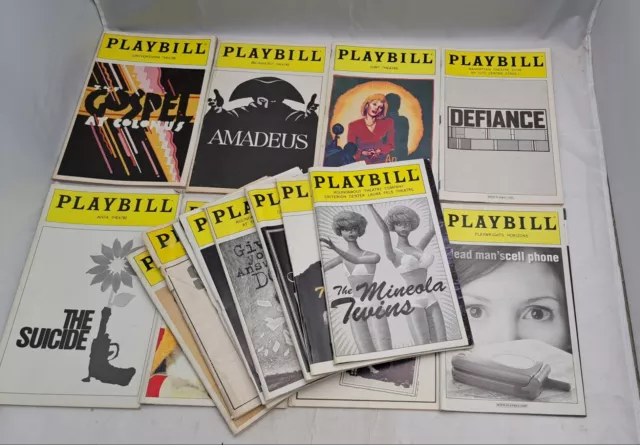 Lot of 16 Broadway Playbills 1970's-1990's Shogun Herbal Bed, 700 Sundays etc