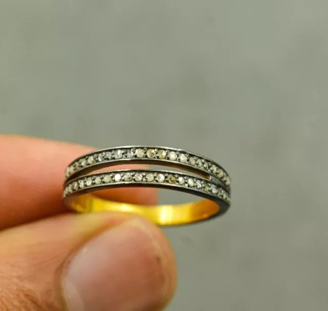 Pflastern Diamant Ehering Schmuck 925 Sterlingsilber Ring Ewigkeit