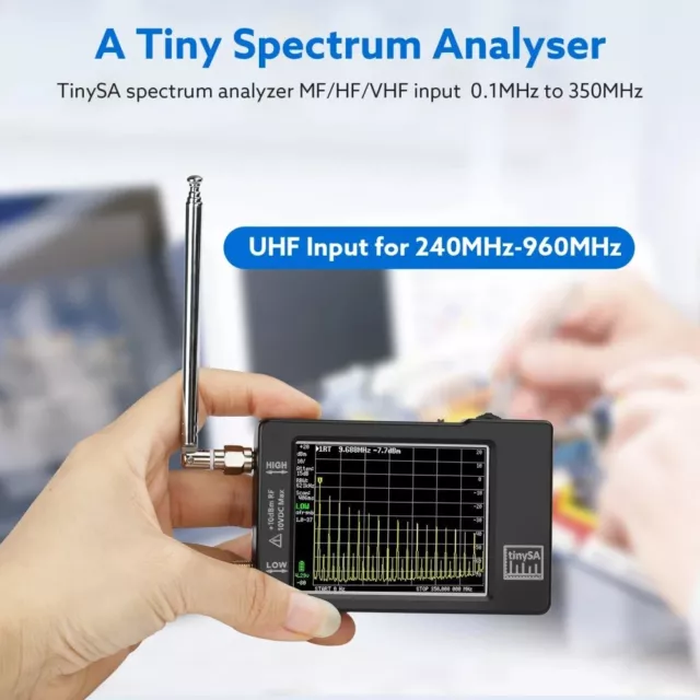 SeeSii Tiny Spectrum Analyzer TinySA 100kHz-960MHz Portable Frequency Analyzer 3