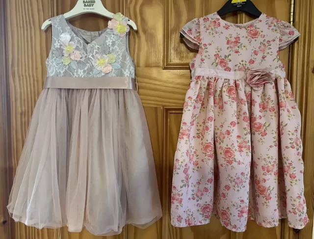Baby Girls 18-24 1.5-2 Years Occasion Party Dress Bundle Pink Monsoon Floral
