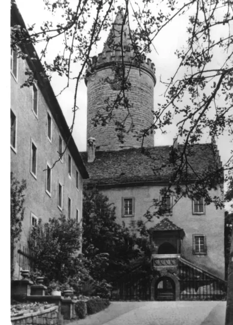 AK Kahla "Burghof der Leuchtenburg" 1986 gelaufen. Echtes Foto