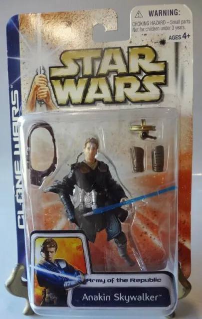 Anakin Skywalker Star Wars Clone Wars Figure Hasbro 2003 Army of the Republic
