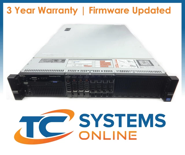 Dell Poweredge R720 2x E5-2630 2.3GHZ=12Core 192GB 4x900GB 10K SAS H710P