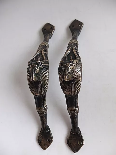 Vintage Antique Style Solid Brass Pair Of Cabinet Door Handles ....Drawer Pulls