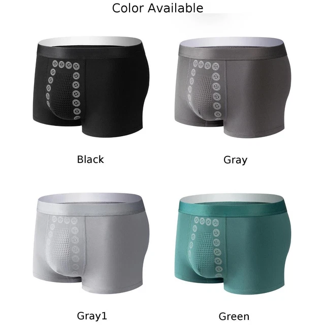 Lot 4 Boxers Homme Soie Glacée YUSHOW - Respirants Anti-Frottements Sans Coutures Doux Et Confortables