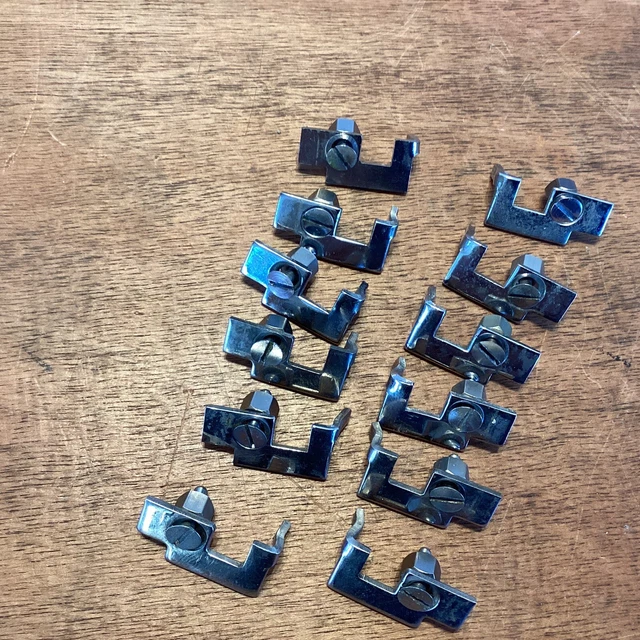 6 SETS OF Gpo 706 Chrome Metal Cradle Inserts With Screws & Spacers £12