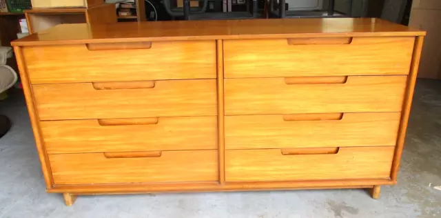 1958 DREXEL 8 Drawer LOWBOY DRESSER Designed by Edward Wormley Eames Era MCM