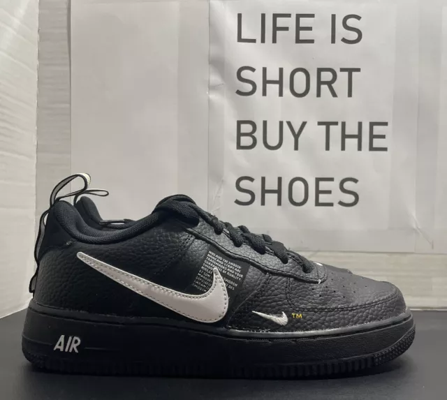 Nike Air Force 1 LV8 Utility GS Black White AR1708 001 Size 5.5Y - B GRADE  659658410886