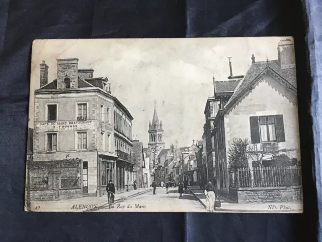 CPA 61 Orne Alençon Rue du Mans