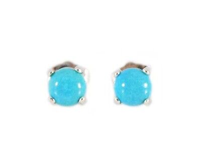 Turquoise Studs Earrings Ancient Persian Amulet of Wealth Health Antique Gems