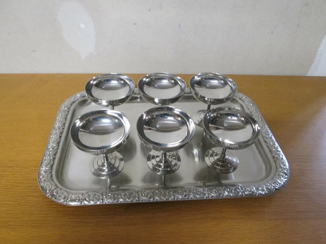 VENDU* Service de 10 coupe à glace letang remy inox - Arts de la table