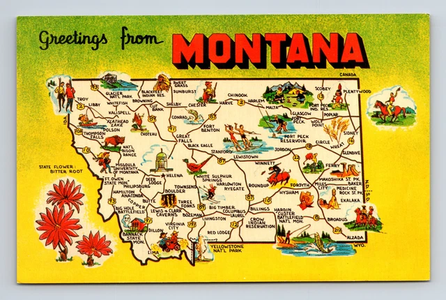 PICTORIAL TOURIST ATTRACTION Map - Pictorial Tourist Attraction Map Greetings From State Of.webp