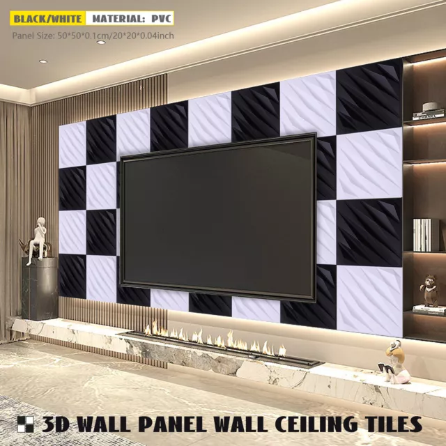 Art3d Textures 3D Wall Panels Gray Diamond Design Pack of 12 Tiles 32 Sq Ft  PVC