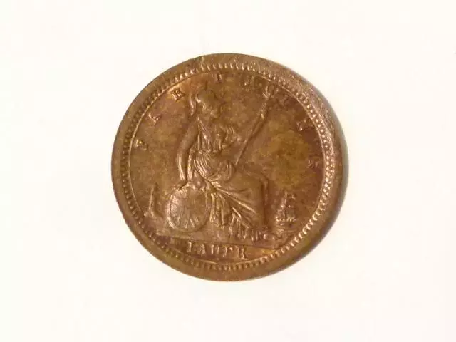 LAUER Young Victoria Farthing Toy Model Coin Token Miniature UNC #9*
