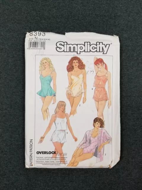 Simplicity Pattern #8393 ~ Kimono Tap Shorts Camisole Teddy ~ Misses 10-14 FF/UC