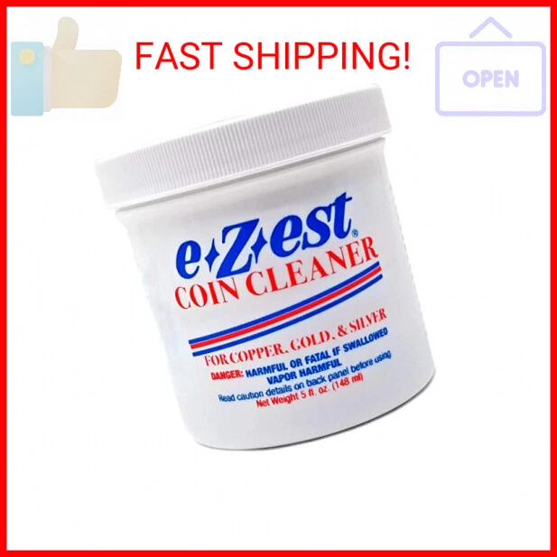 e-Z-est eZest Easy Coin Cleaner Copper Gold Silver Jewelry - 5 Ounce Jar
