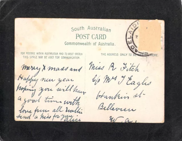 C2490 Australia SA Adelaide Torrens Lake Bridge vintage postcard 2