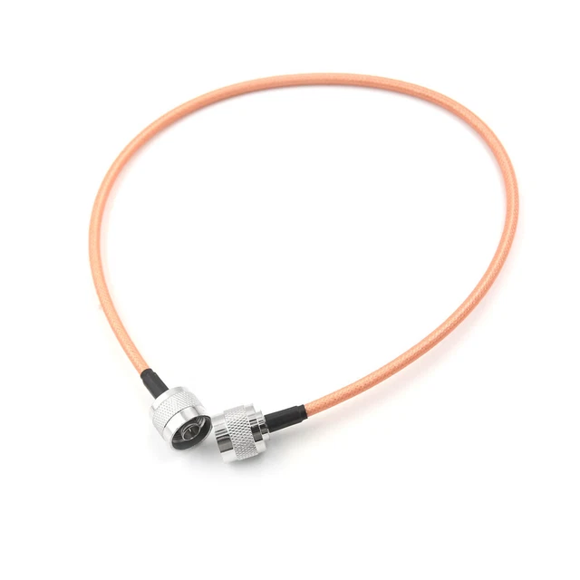 N-Type male plug to N male Crimp Jumper Pigtail Coax Cable RG142 20inch B'hw