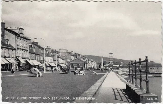 HELENSBURGH ESPLANADE - West Clyde Street - Scotland - c1950s era postcard