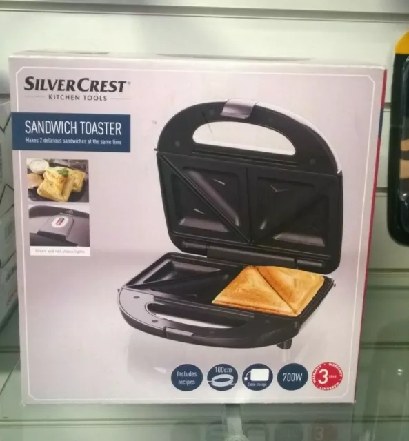 SILVERCREST SANDWICH TOASTER - Black £17.00 - PicClick UK | Toaster & Sandwichmaker