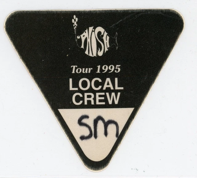 Phish 1995 Tour Crew Patch Concert Backstage VIP Pass Phish 1995 Tour Crew Patch Concert Backstage VIP Pass