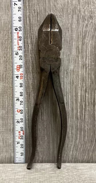Vintage KRAEUTER No.1801-6 Lineman Pliers w/Knurled Handles Made in USA
