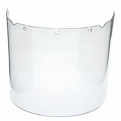 Msa Safety Visor: Clear, Anti-Fog /Anti-Scratch, Propionate, 8 in Visor Ht, 17