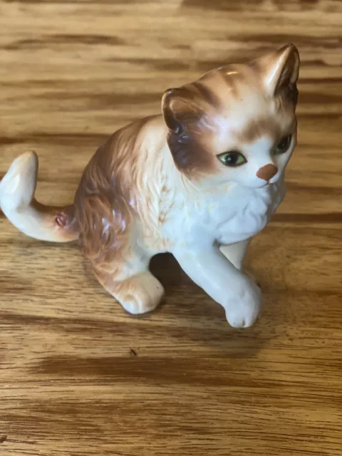 Vintage NAPCO Kitschy Kitten With A Butterfly on the Tail
