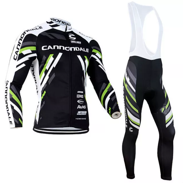 Mens HOT Style Cycling Jersey Trouser Bib Long Pants Long Set Bicycle Wear Suit