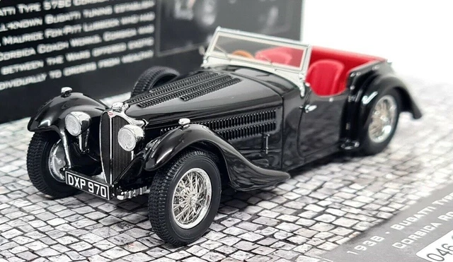 Miniature Bugatti Type 57C Corsica Roadster 1938 - Minichamps 1:43 - Neuf Avec Boîte