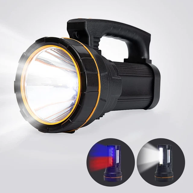Most Powerful Handheld LED Torch Light Super Bright Rechargeable Large Capacity