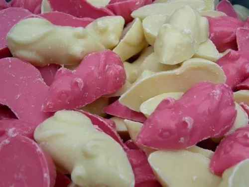 Hannah's Giant Chocolate Pink&White Mice Wholesale PicknMix Wedding RETROSWEETS