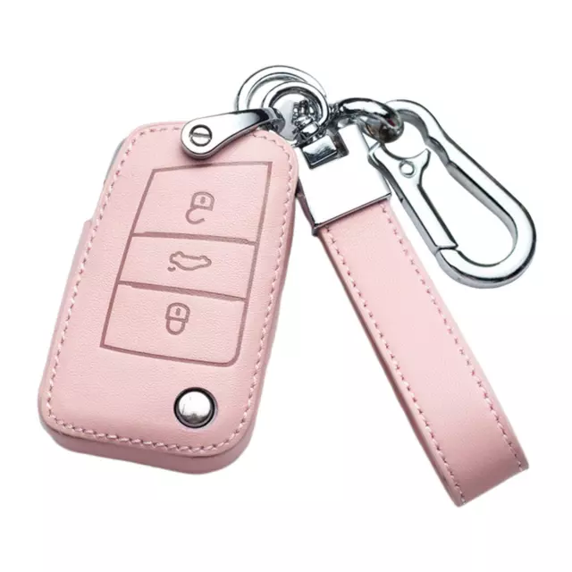 Fit VW Golf  3 boutons Smart Remote Key Fob Leater Case Cover