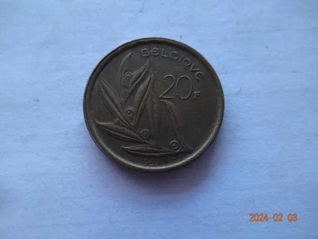 Belgique : 20 Francs, Baudouin, Belgique, 1981