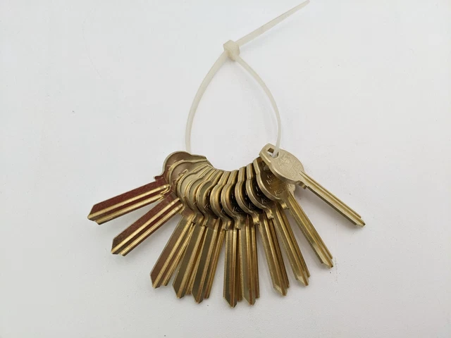 10 Pcs Corbin Russwin 59A1 Key Blank Yellow Brass Locksmith Surplus Supply NOS