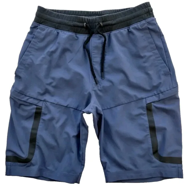 Under Armour Shorts Sz Medium Blue Black Sportstyle Elite Cargo Pockets Fitted