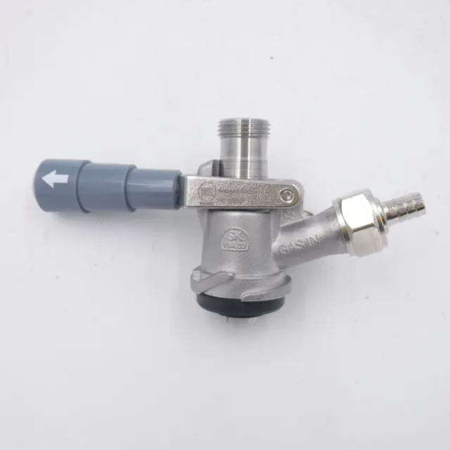 MicroMatic D System Keg Tap Coupler Steel Probe Grey Lever Handle 7485SS