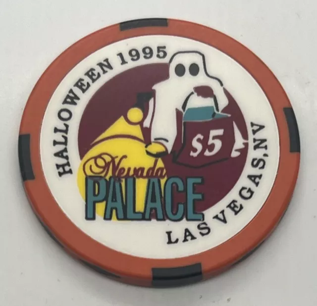 Nevada PALACE $5 Casino Chip Las Vegas Nevada Halloween 1995